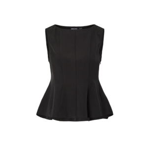 TOP PEPLUM NEGRO SIN MANGAS